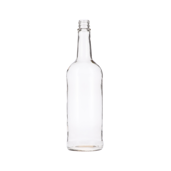 1LITER FLINT GLASS VODKA BOTTLE LABEL INDENT ROUND - 28-350 NECK-detail image