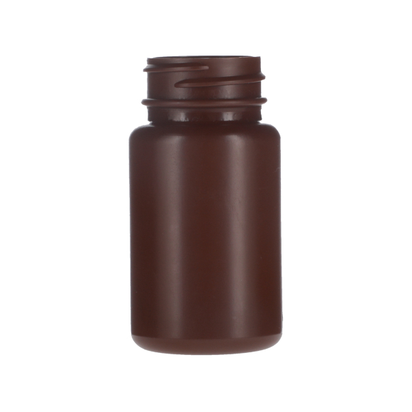 60CC BROWN HDPE PACKER BOTTLE ROUND - 33-400 NECK-detail image