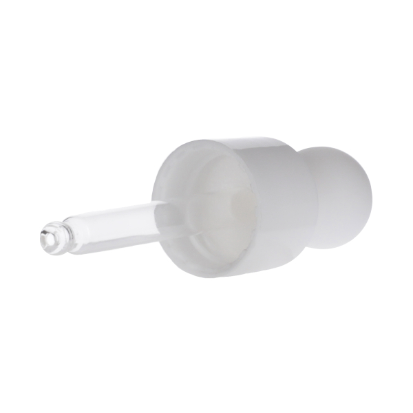 20-410 WHITE PP SMOOTH SIDE WHITE SILICON BULB - 65MM X 7MM GLASS PIPETTE ROUND TIP 1.8MM ORIFICE-detail image