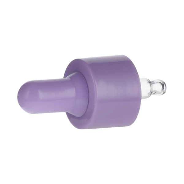 5ML PURPLE SPRAY GLASS 20-410 PURPLE SILICON BULB PP COLLAR 36MM X 7MM GLASS PIPETTE 2MM ORIFICE-detail image