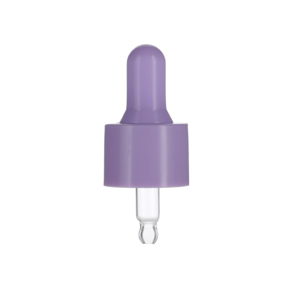 5ML PURPLE SPRAY GLASS 20-410 PURPLE SILICON BULB PP COLLAR 36MM X 7MM GLASS PIPETTE 2MM ORIFICE-detail image