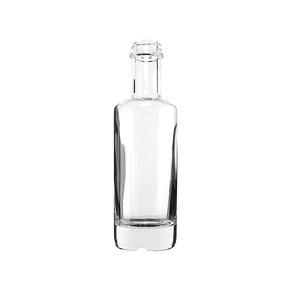 200ML SUPER FLINT GLASS SPIRITS BOTTLE ROUND - 28-400 NECK FINISH-detail image