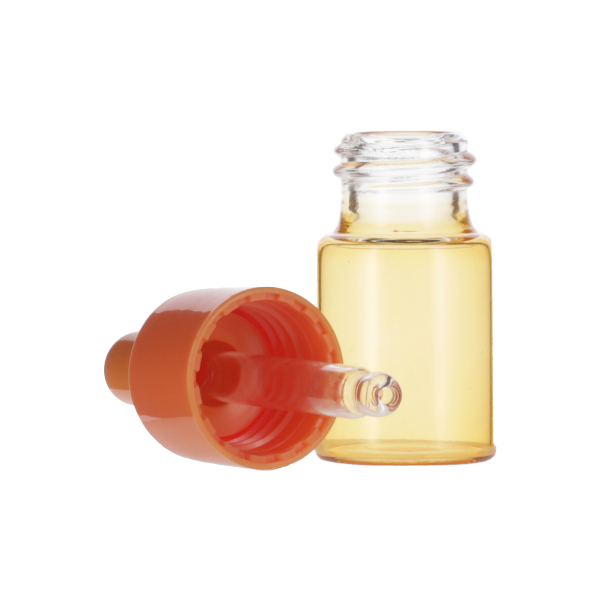 10ML ORANGE SPRAY GLASS 20-410 ORANGE SILICON BULB PP COLLAR 48MM X 7MM GLASS PIPETTE 2MM ORIFICE-detail image