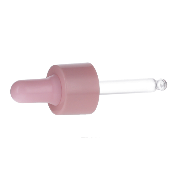  15ML PINK SPRAY GLASS 20-410 PINK SILICON BULB PP COLLAR 61MM X 7MM GLASS PIPETTE 2MM ORIFICE-detail image