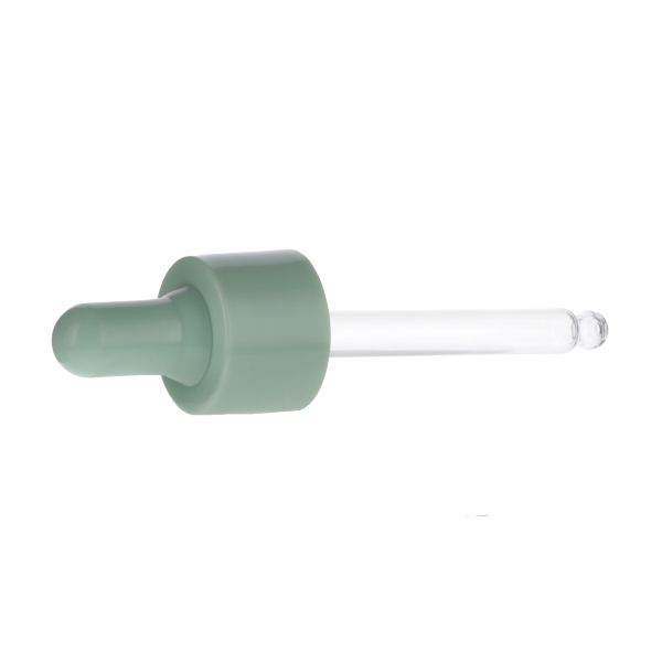 20ML SEAFOAM GREEN SPRAY GLASS BOTTLE WITH 20-410 SEAFOAM GREEN SILICON BULB PP COLLAR 75MM X 7MM GLASS PIPETTE 2MM ORIFICE-detail image