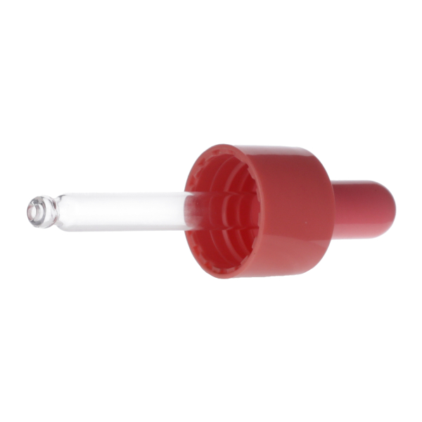 15ML CORAL PINK SPRAY GLASS 20-410 CORAL PINK SILICON BULB PP COLLAR 61MM X 7MM GLASS PIPETTE 2MM ORIFICE-detail image