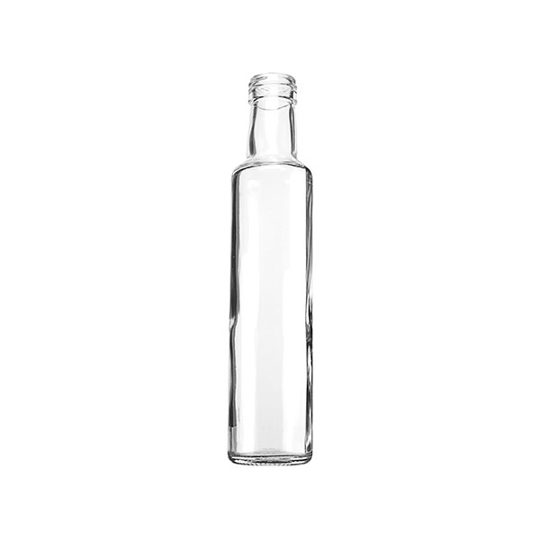 8.5OZ FLINT GLASS OLIVE OIL BOTTLE ROUND - 31-500 NECK