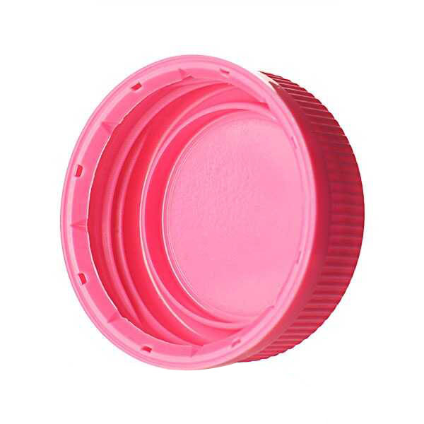 38-DS1.5 PINK RIB SIDE/MATTE TOP HDPE TAMPER EVIDENT DROP BAND PLUG SEAL CLOSURE-detail image