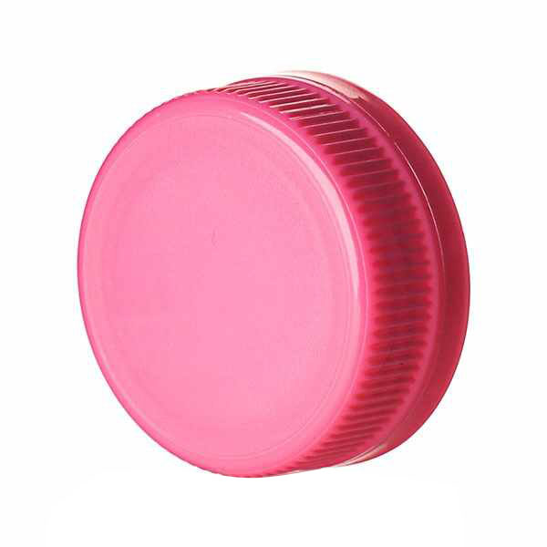 38-DS1.5 PINK RIB SIDE/MATTE TOP HDPE TAMPER EVIDENT DROP BAND PLUG SEAL CLOSURE