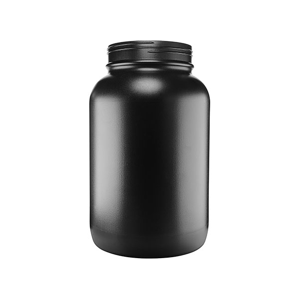 1GALLON BLACK HDPE WIDE MOUTH JAR ROUND - 110-400 NECK