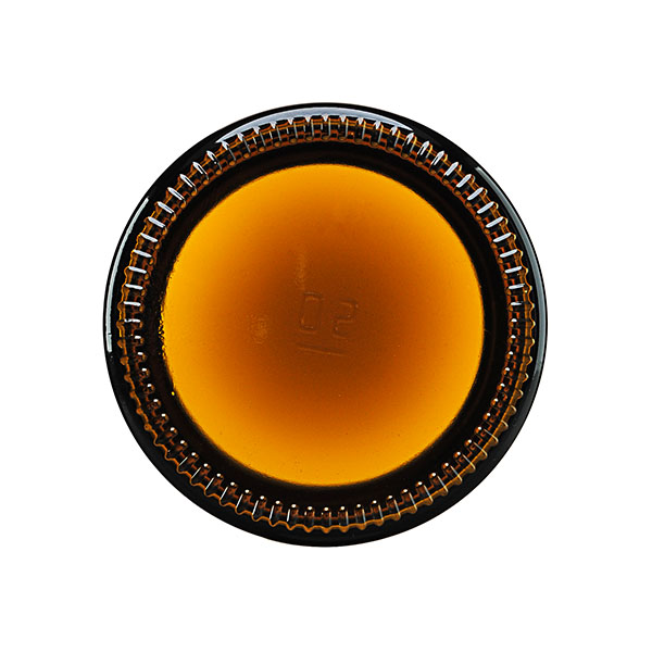 250ML AMBER GLASS FLUSH-FIT JAR ROUND - 71-400 NECK-detail image