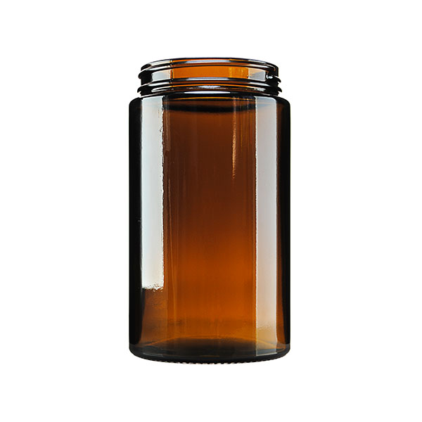 1012881: 500ML AMBER GLASS FLUSH-FIT JAR ROUND - 70-400 NECK