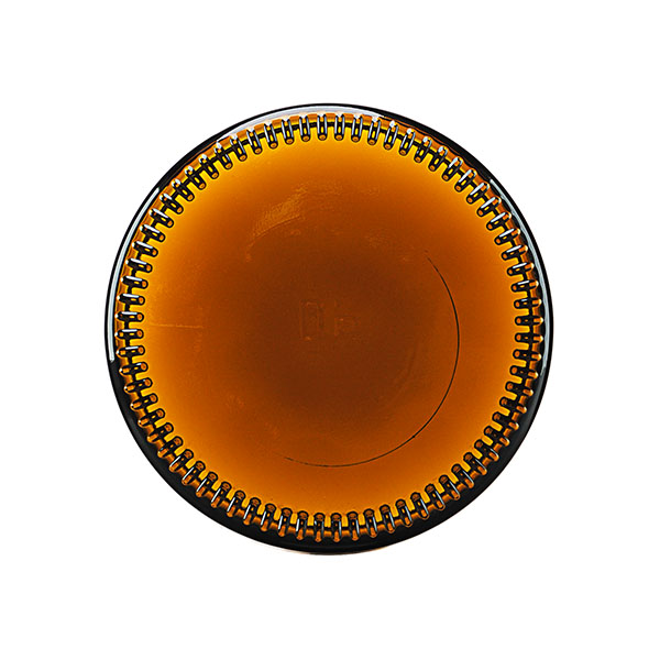 500ML AMBER GLASS FLUSH-FIT JAR ROUND - 70-400 NECK-detail image