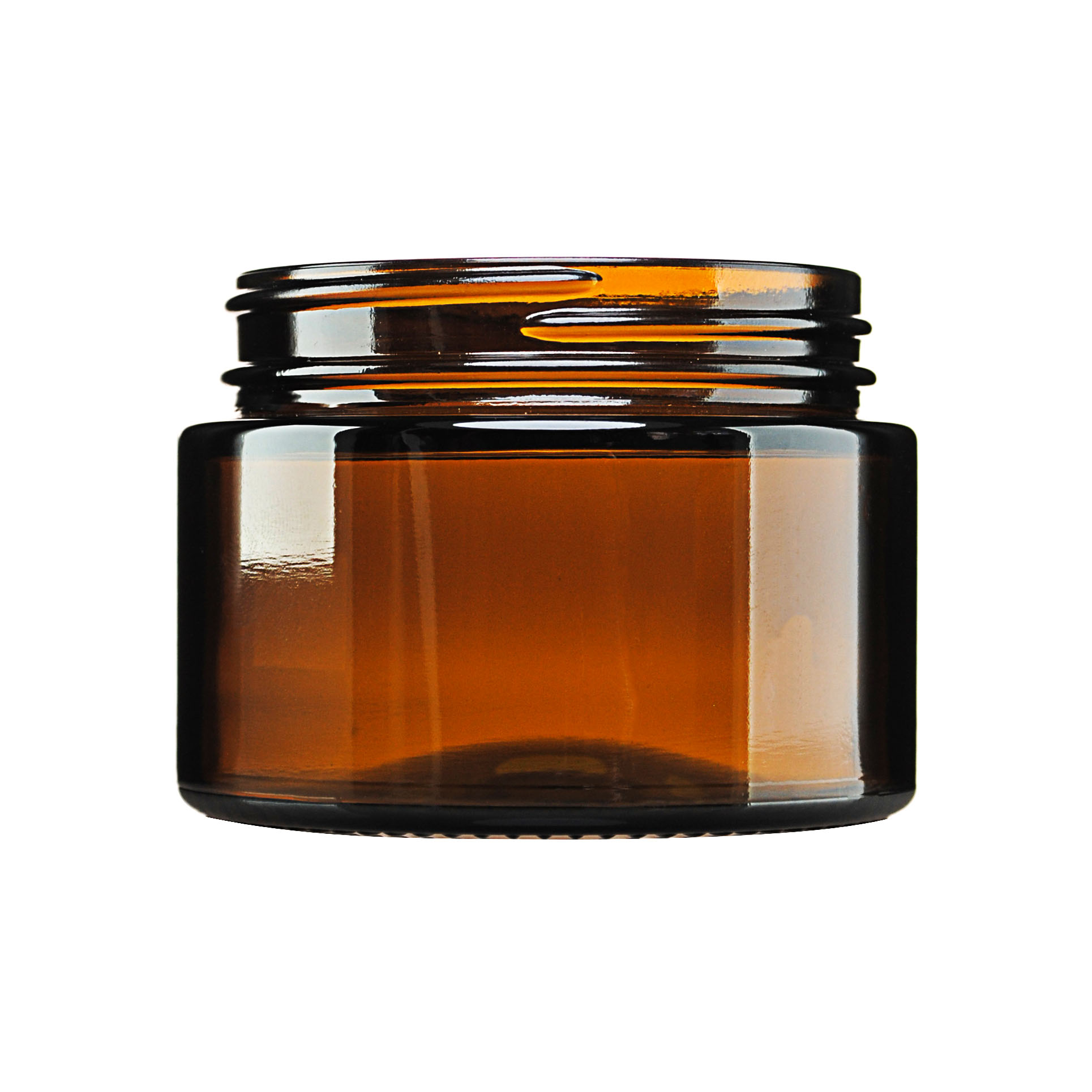 1012883 : 180ML AMBER GLASS FLUSH-FIT JAR ROUND - 70-400 NECK